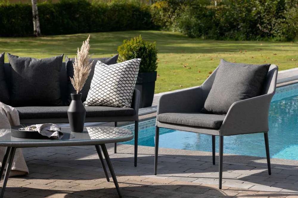 Venture Design Sodo baldų komplektas, Spoga, 75x79x72 cm, Juoda