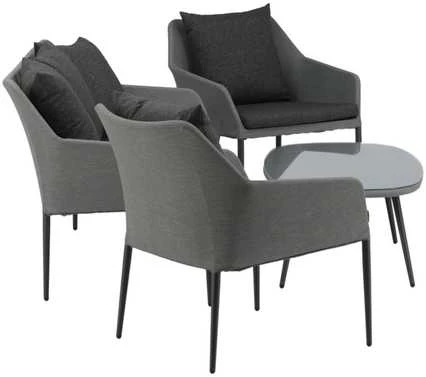 Venture Design Sodo baldų komplektas, Spoga, 75x79x72 cm, Juoda