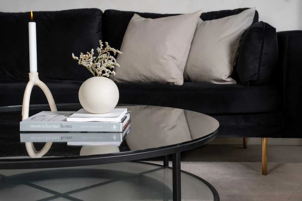 Venture Design Sofos stalas, Falsterbo apvalus, ø100 cm, juodas