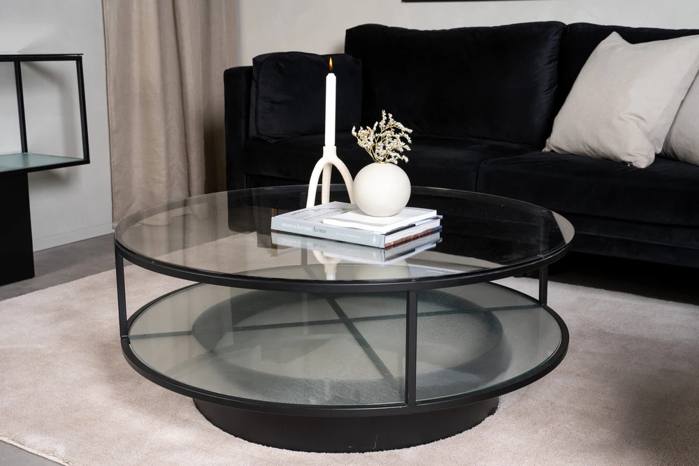 Venture Design Sofos stalas, Falsterbo apvalus, ø100 cm, juodas