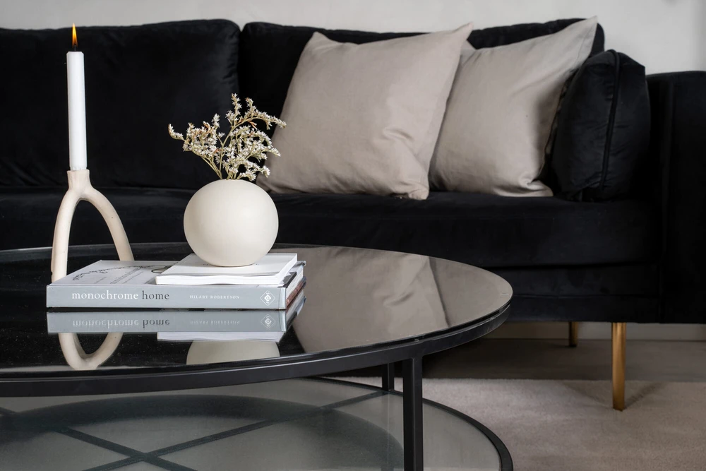 Venture Design Sofos stalas, Falsterbo apvalus, ø100 cm, juodas