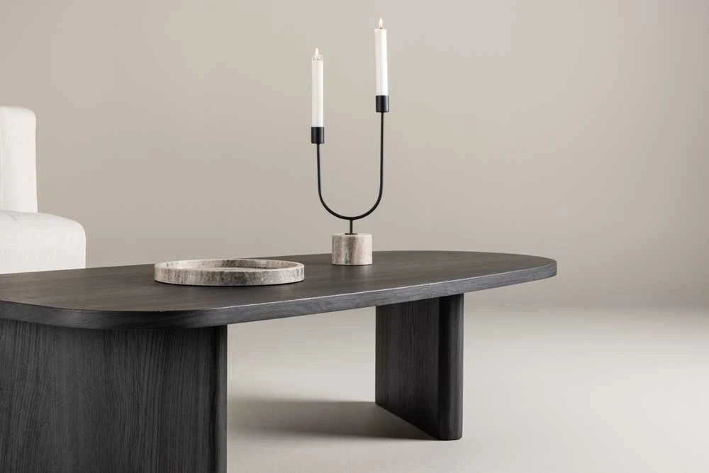 Venture Design Sofos stalas, Grönvik, 130x65 cm, Juodas
