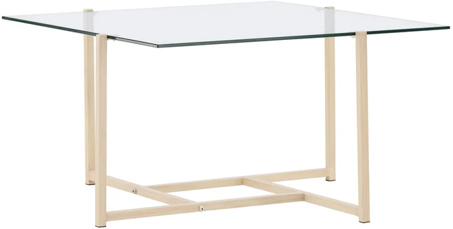Venture Design Sofos stalas, hibridinis, 80x80 cm, skaidrus