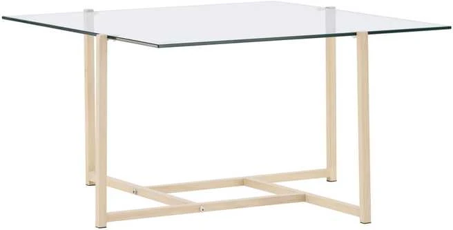 Venture Design Sofos stalas, hibridinis, 80x80 cm, skaidrus