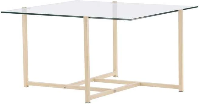 Venture Design Sofos stalas, hibridinis, 80x80 cm, skaidrus