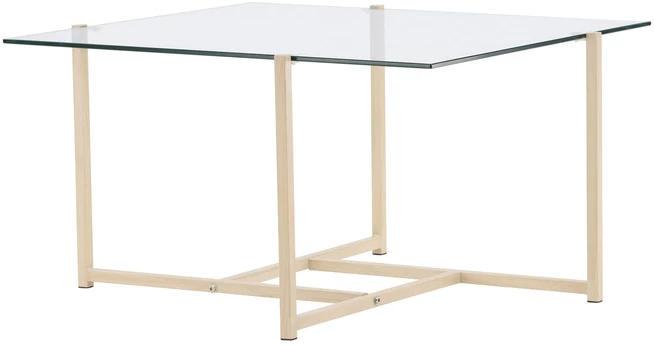 Venture Design Sofos stalas, hibridinis, 80x80 cm, skaidrus