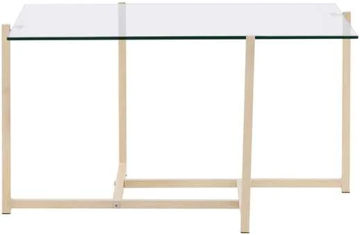 Venture Design Sofos stalas, hibridinis, 80x80 cm, skaidrus
