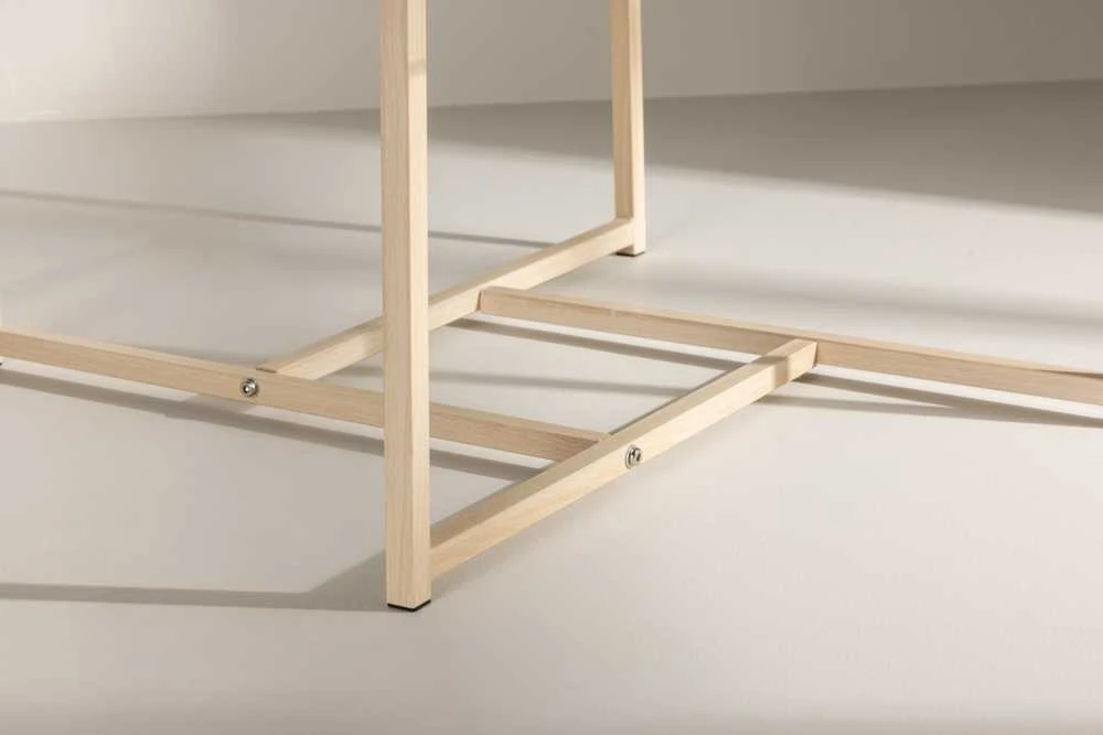 Venture Design Sofos stalas, hibridinis, 80x80 cm, skaidrus