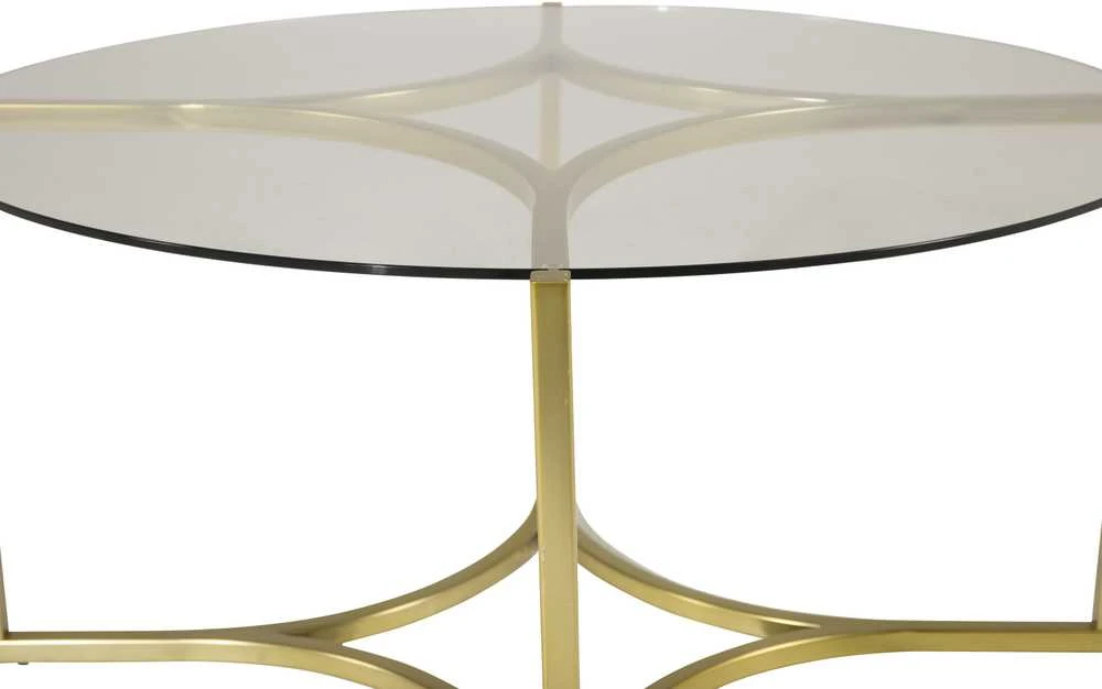 Venture Design Sofos stalas, Kivik, ø90 cm, Aukso spalvos