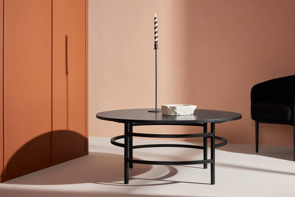 Venture Design Sofos stalas, Kopenhaga, ⌀100x42.5 cm, Juodas