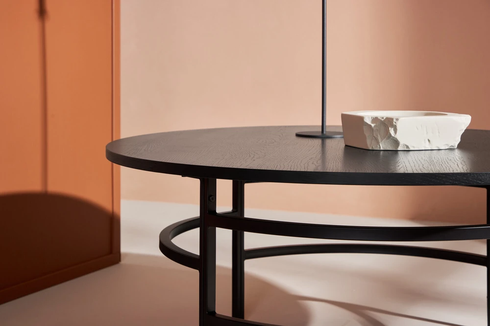 Venture Design Sofos stalas, Kopenhaga, ⌀100x42.5 cm, Juodas