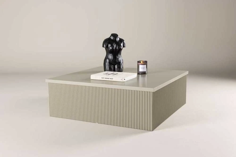 Venture Design Sofos stalas, Lenox, 90x90 cm, kreminė