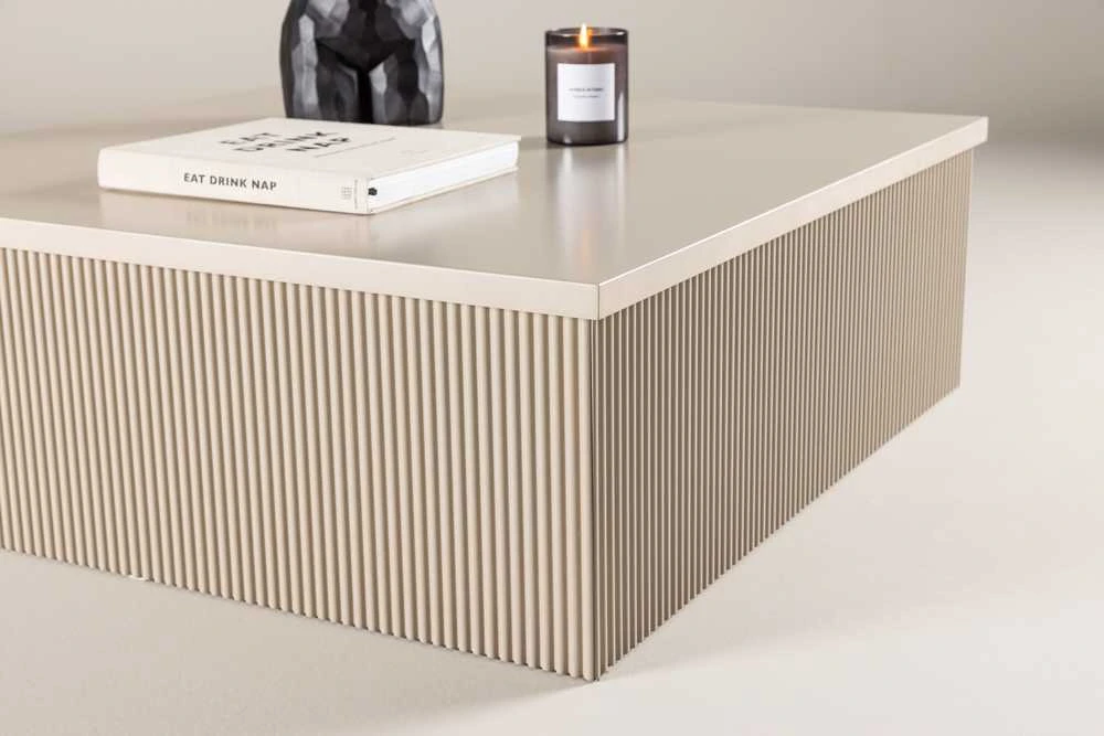 Venture Design Sofos stalas, Lenox, 90x90 cm, kreminė