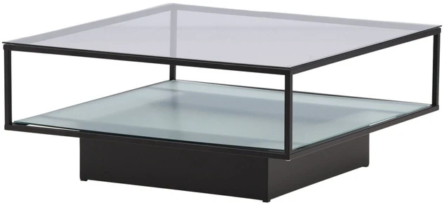 Venture Design Sofos stalas, Maglehem, 90x90 cm, Juodas