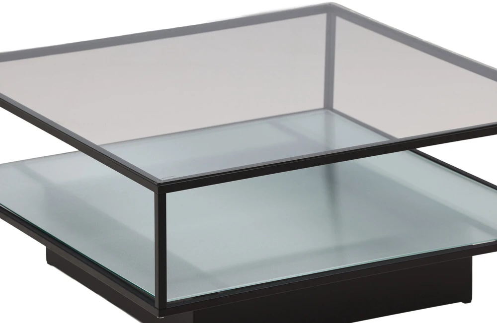 Venture Design Sofos stalas, Maglehem, 90x90 cm, Juodas