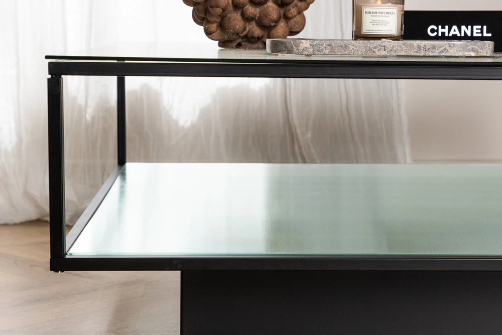 Venture Design Sofos stalas, Maglehem, 90x90 cm, Juodas