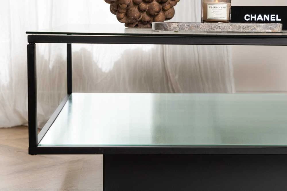 Venture Design Sofos stalas, Maglehem, 90x90 cm, Juodas