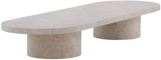 Venture Design Sofos stalas, Narvik, 190x60 cm, kreminė