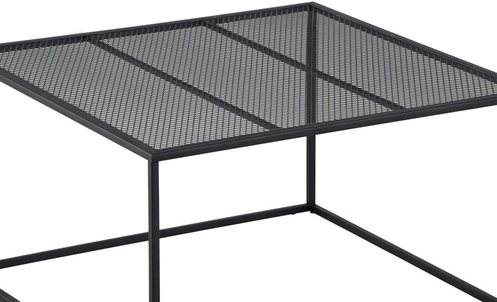 Venture Design Sofos stalas, Netz, 45x80x80 cm, Juodas