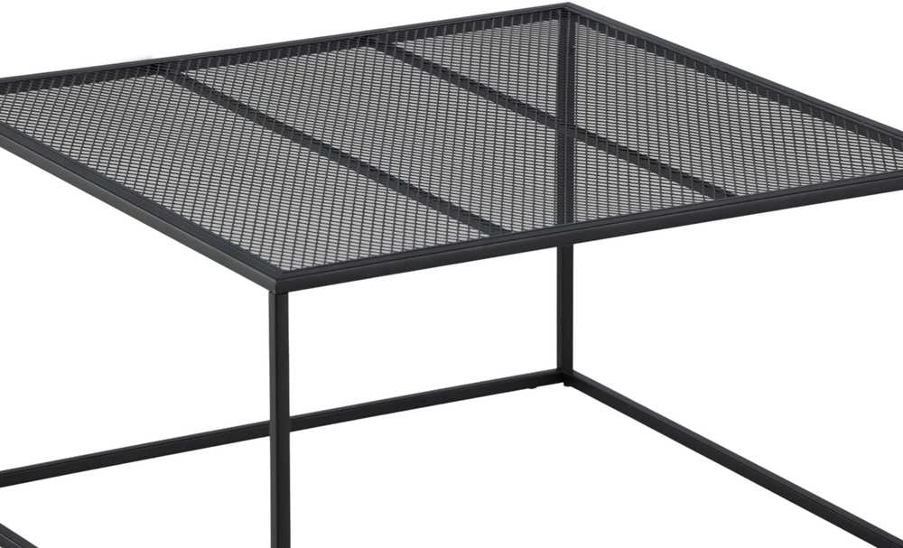 Venture Design Sofos stalas, Netz, 45x80x80 cm, Juodas