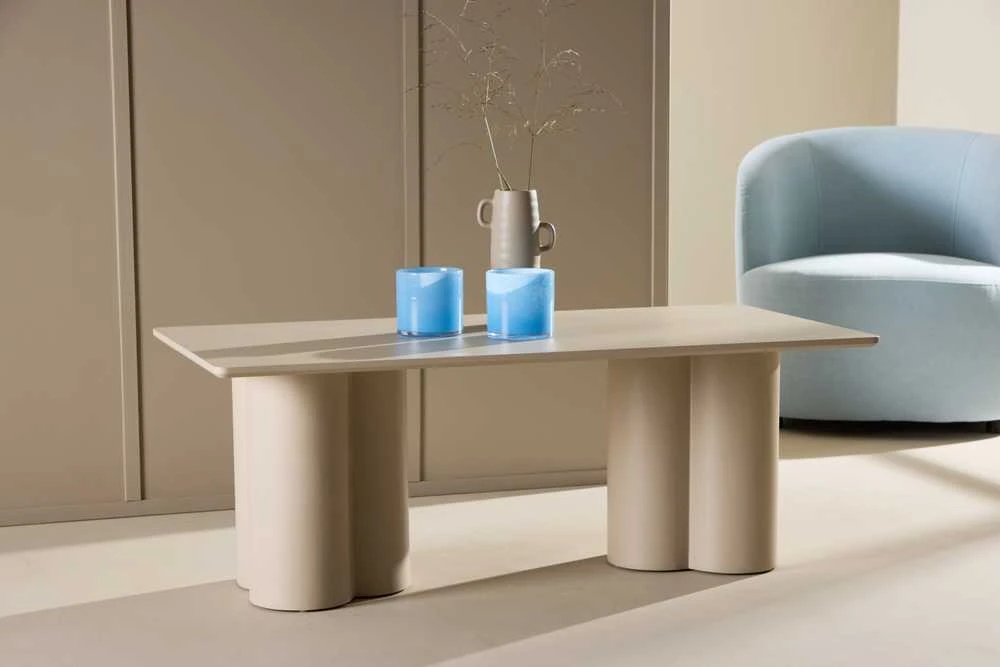 Venture Design Sofos stalas, Olivia, 120x60 cm, Bežis