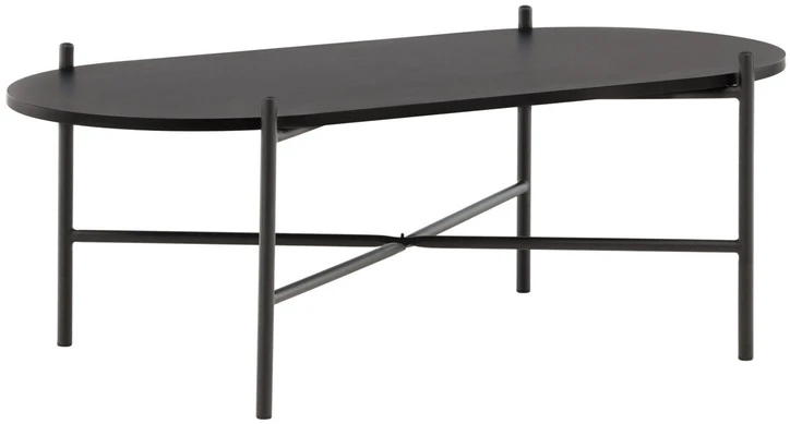Venture Design Sofos stalas, Pueblo, 120x60 cm, Juodas