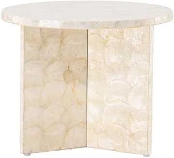 Venture Design Sofos stalas, Smögen, ⌀40 cm, Beždžio spalva