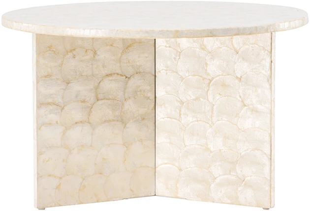 Venture Design Sofos stalas, Smögen, ⌀70 cm, Bėžio spalva