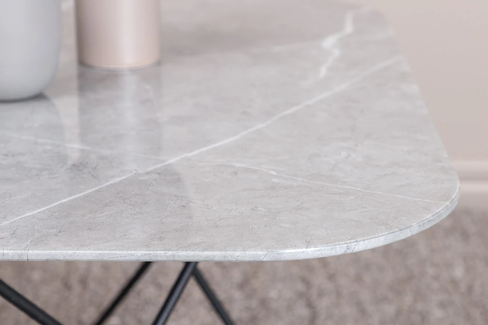 Venture Design Sofos stalas, Tristar, 80x80x50 cm, Juoda/Pilka