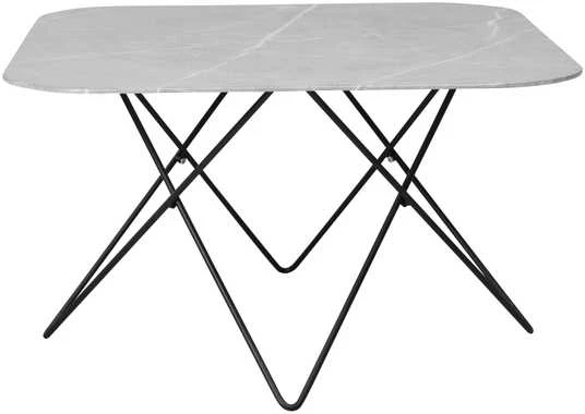 Venture Design Sofos stalas, Tristar, 80x80x50 cm, Juoda/Pilka