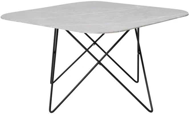 Venture Design Sofos stalas, Tristar, 80x80x50 cm, Juoda/Pilka
