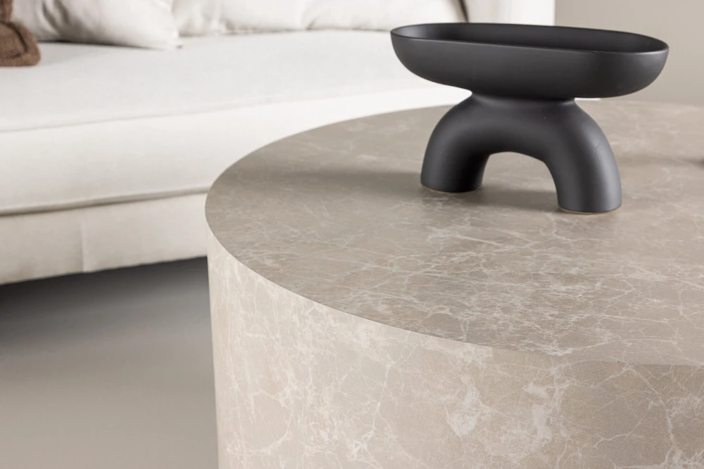 Venture Design Sofos stalas, York, ⌀80 cm, Bėžinė.