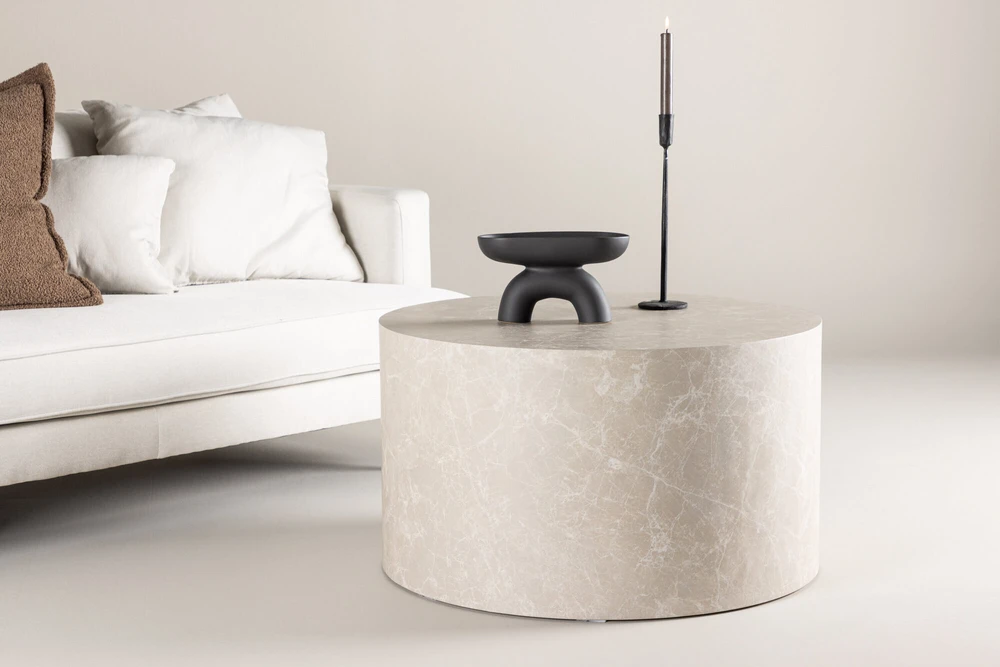 Venture Design Sofos stalas, York, ⌀80 cm, Bėžinė.