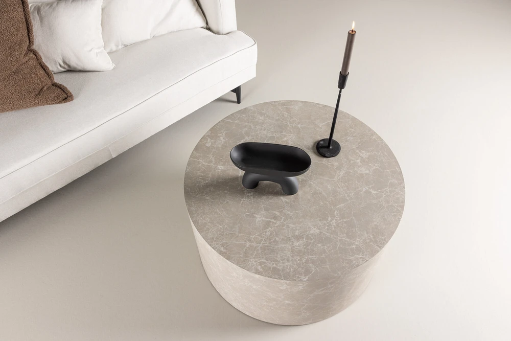 Venture Design Sofos stalas, York, ⌀80 cm, Bėžinė.