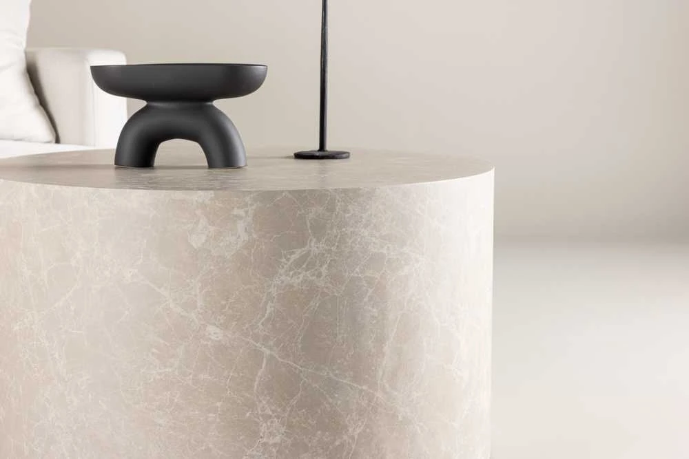 Venture Design Sofos stalas, York, ⌀80 cm, Bež.