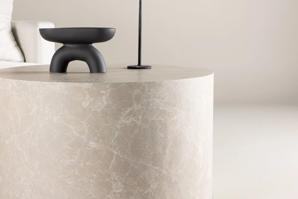 Venture Design Sofos stalas, York, ⌀80 cm, Bėžinė.