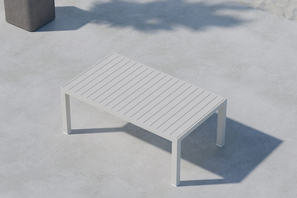 Venture Design Sofos staliukas Copacabana 70x120 cm smėlio spalvos, aliuminis