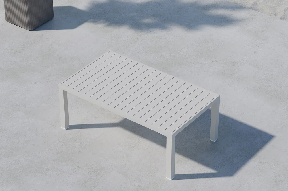 Venture Design Sofos staliukas Copacabana 70x120 cm smėlio spalvos, aliuminis