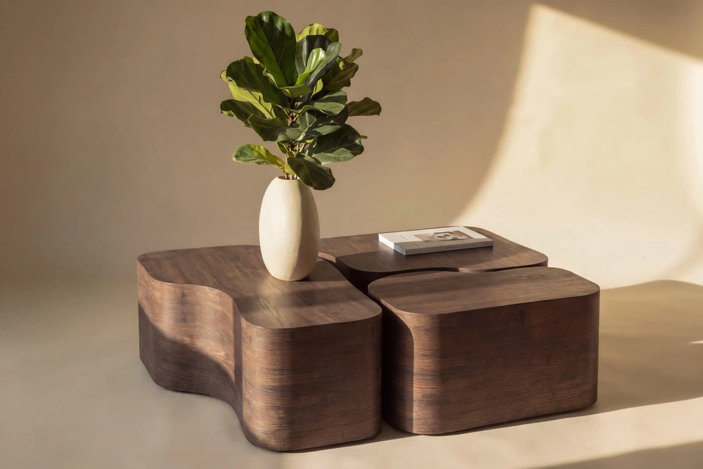 Venture Design Sofos staliukas Nordland, MDF, mokka