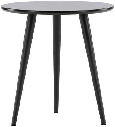 Venture Design Šoninis stalas, Askim, ⌀48 cm, Juodas