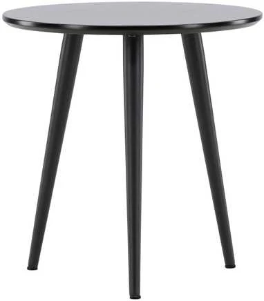 Venture Design Šoninis stalas, Askim, ⌀48 cm, Juodas