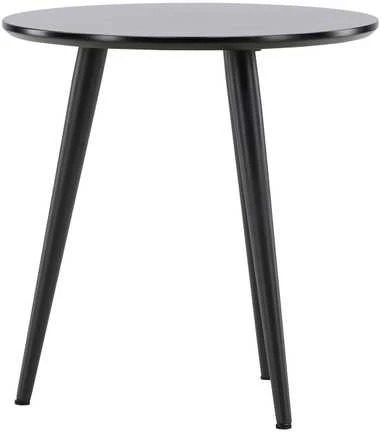 Venture Design Šoninis stalas, Askim, ⌀48 cm, Juodas
