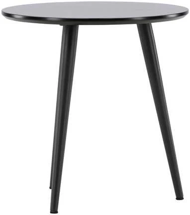 Venture Design Šoninis stalas, Askim, ⌀48 cm, Juodas