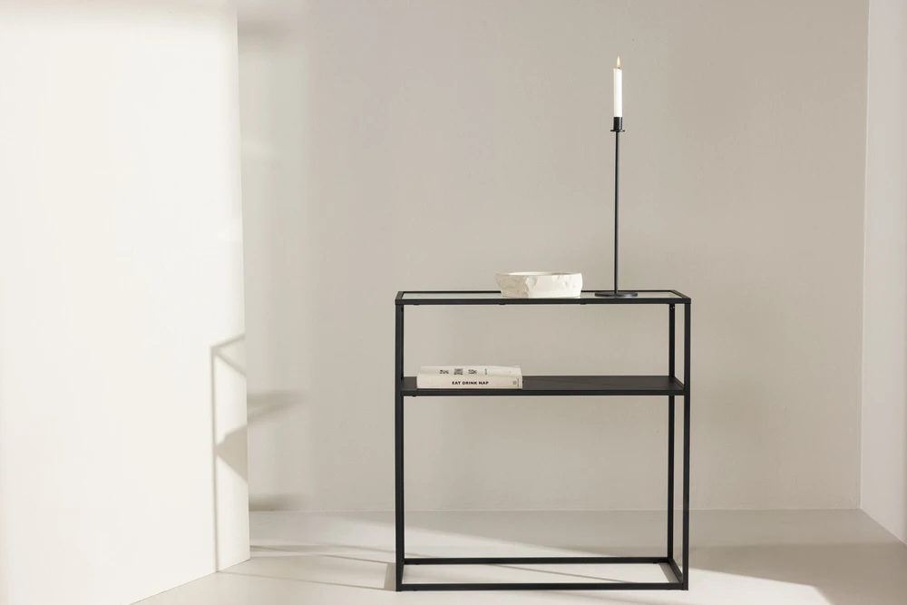 Venture Design Šoninis stalas, Bogota, 80x30 cm, Juodas