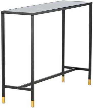Venture Design Šoninis stalas, Dipp su lentyna, 100x30x75 cm, Juodas