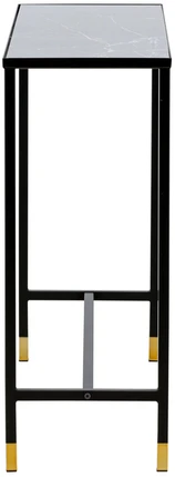 Venture Design Šoninis stalas, Dipp su lentyna, 100x30x75 cm, Juodas