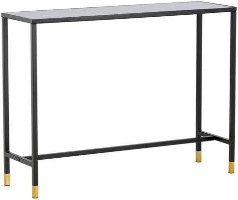 Venture Design Šoninis stalas, Dipp su lentyna, 100x30x75 cm, Juodas