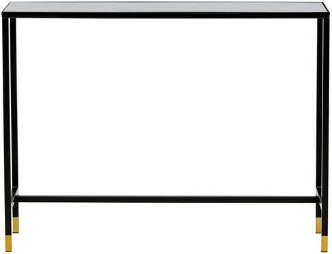 Venture Design Šoninis stalas, Dipp su lentyna, 100x30x75 cm, Juodas