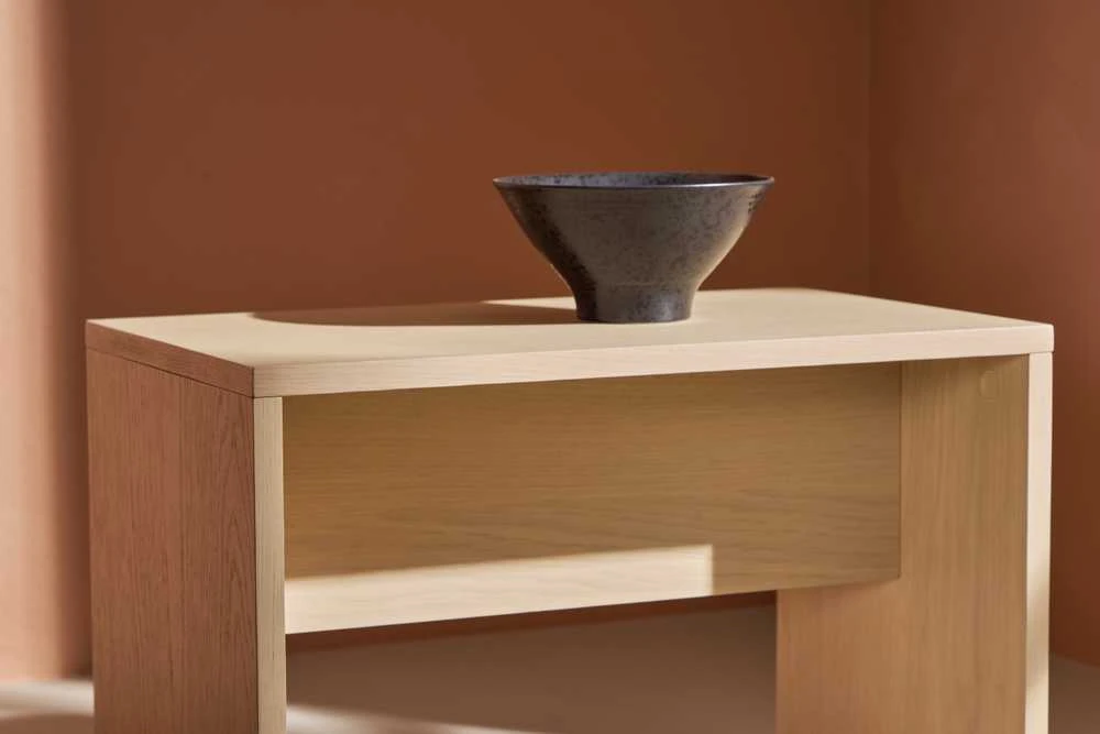 Venture Design Šoninis stalas, Juni, 58x35 cm, balta kalkė