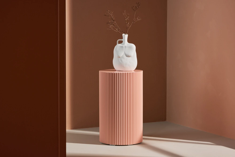 Venture Design Šoninis stalas, Lenox, 30,5x50 cm, Persikinis